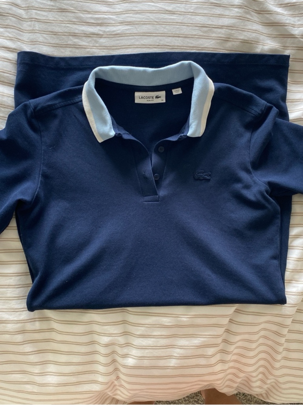 Navy Lacoste polo dress 36 - Picture 2 of 3